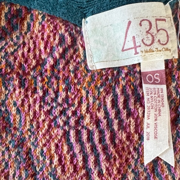 Matilda Jane 435 Fall Feels Teal Multi Geometric Infinity Scarf Size OS - Picture 7 of 13